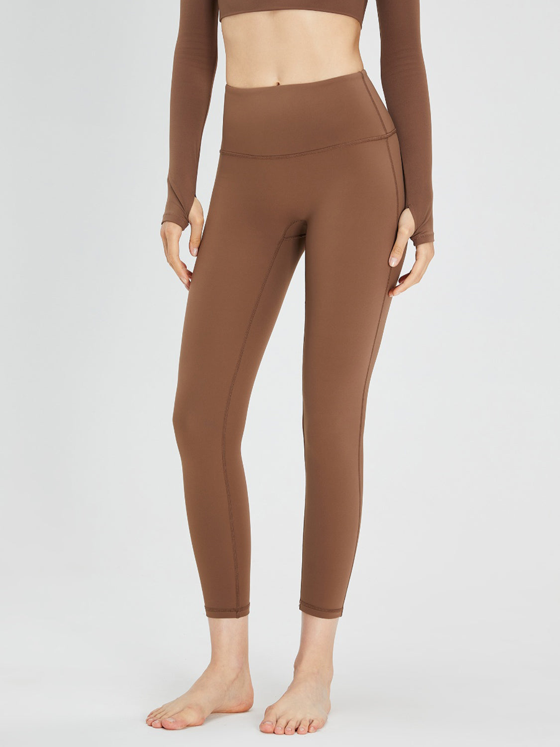 High Waist Active Pants Mocha