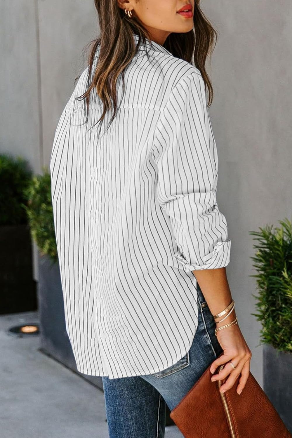 Striped Button-Down Shirt