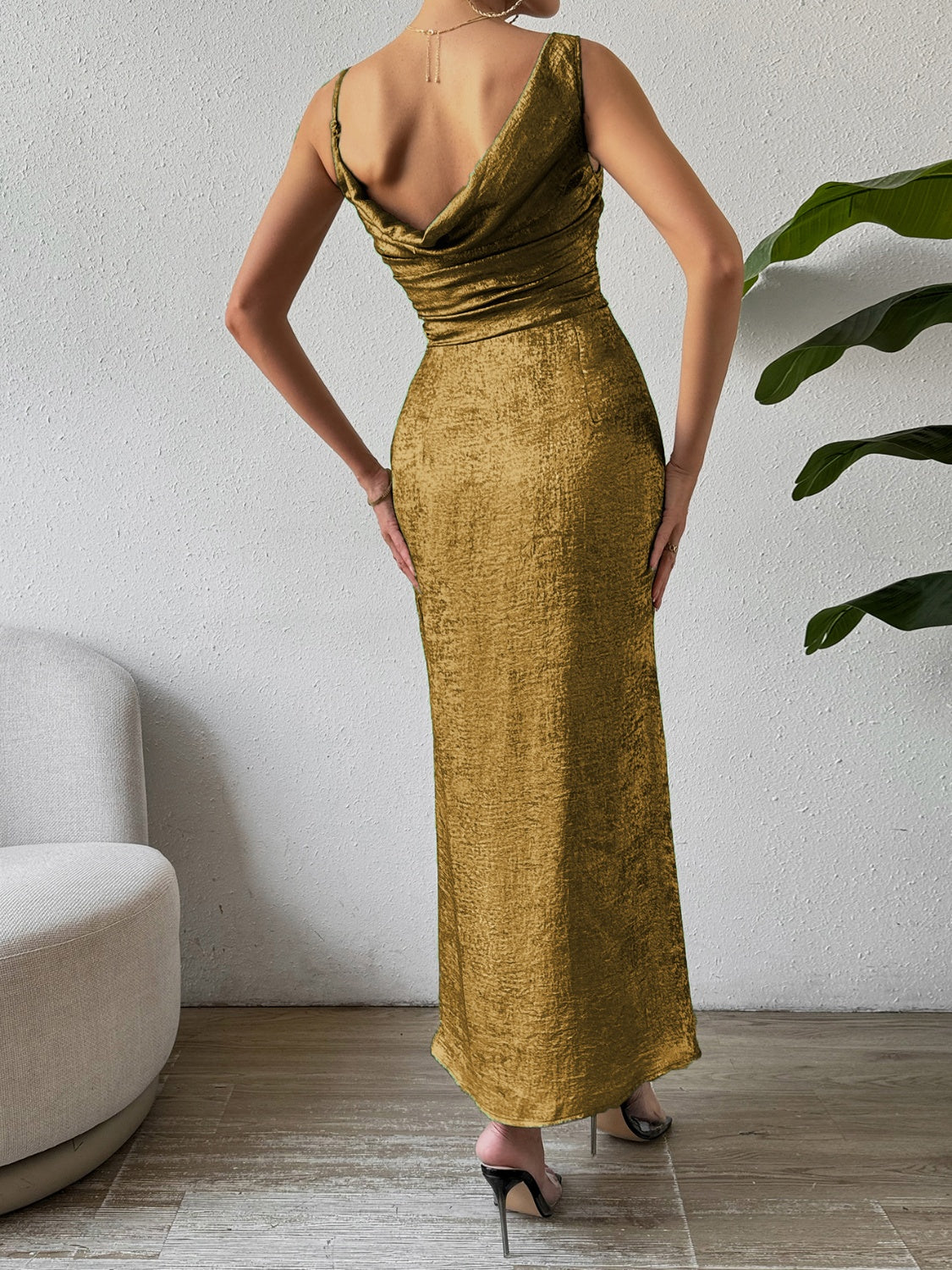 Elegant Asymmetrical Midi Dress