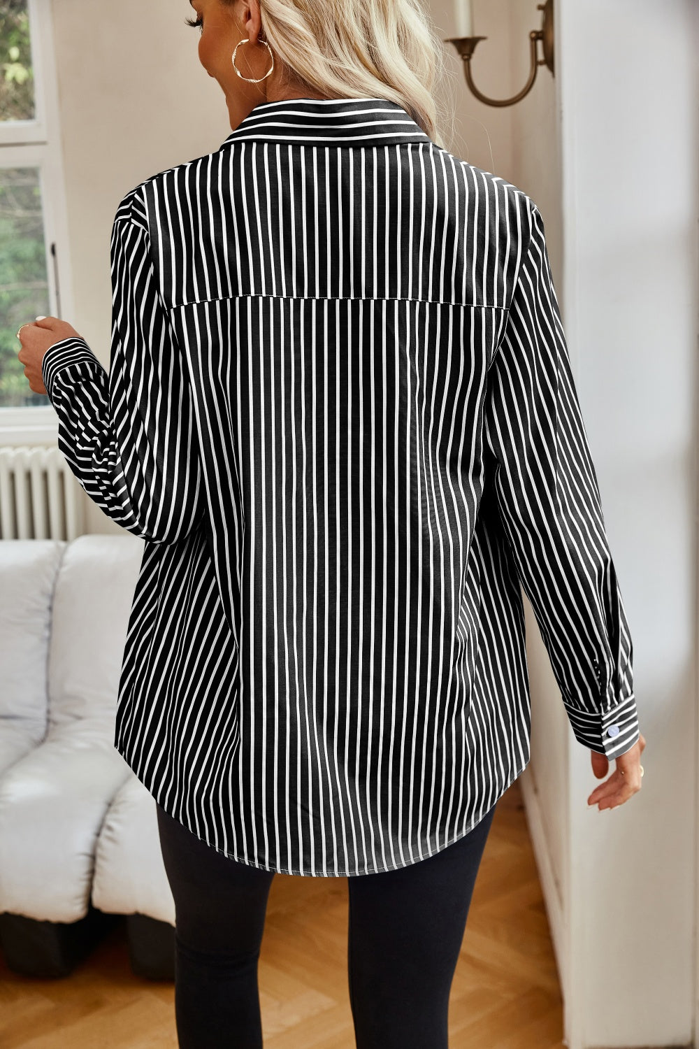 Striped Button-Down Shirt