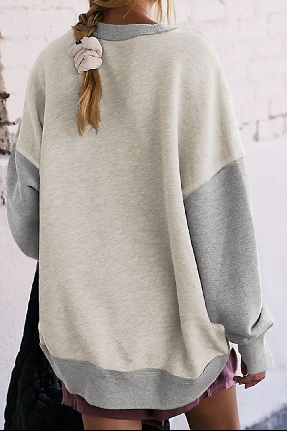 Women's Contrast Crewneck Sweatshirt