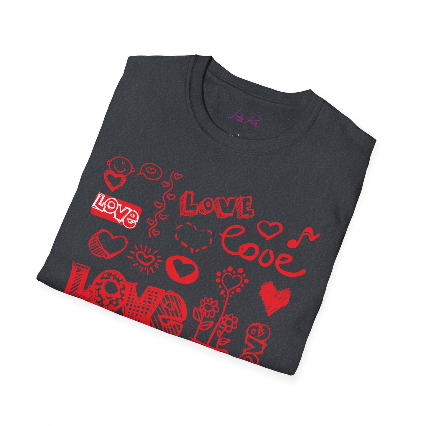 Playful Love Doodle Women’s T-Shirt – Valentine’s Day Edition