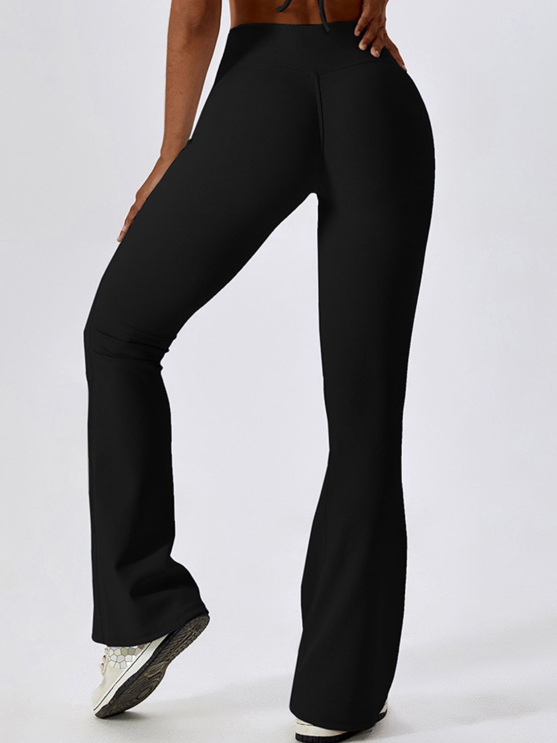 High-Waist Crossover Bootcut Yoga Pants