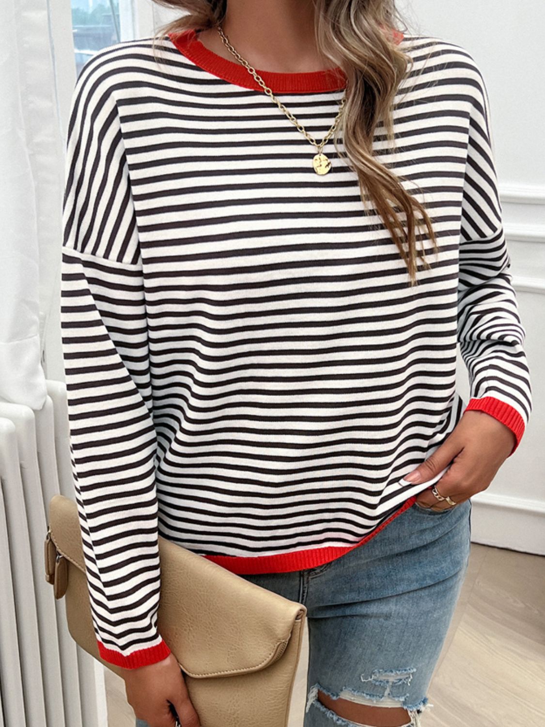 Women's Oversized Striped Sweater