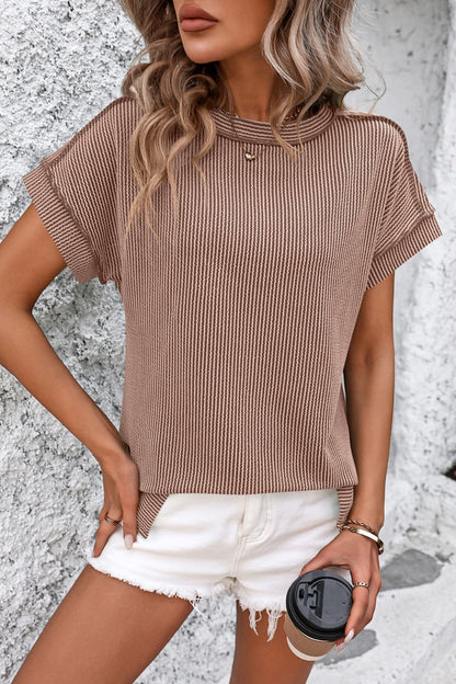 Relaxed Fit Striped Crewneck Tee