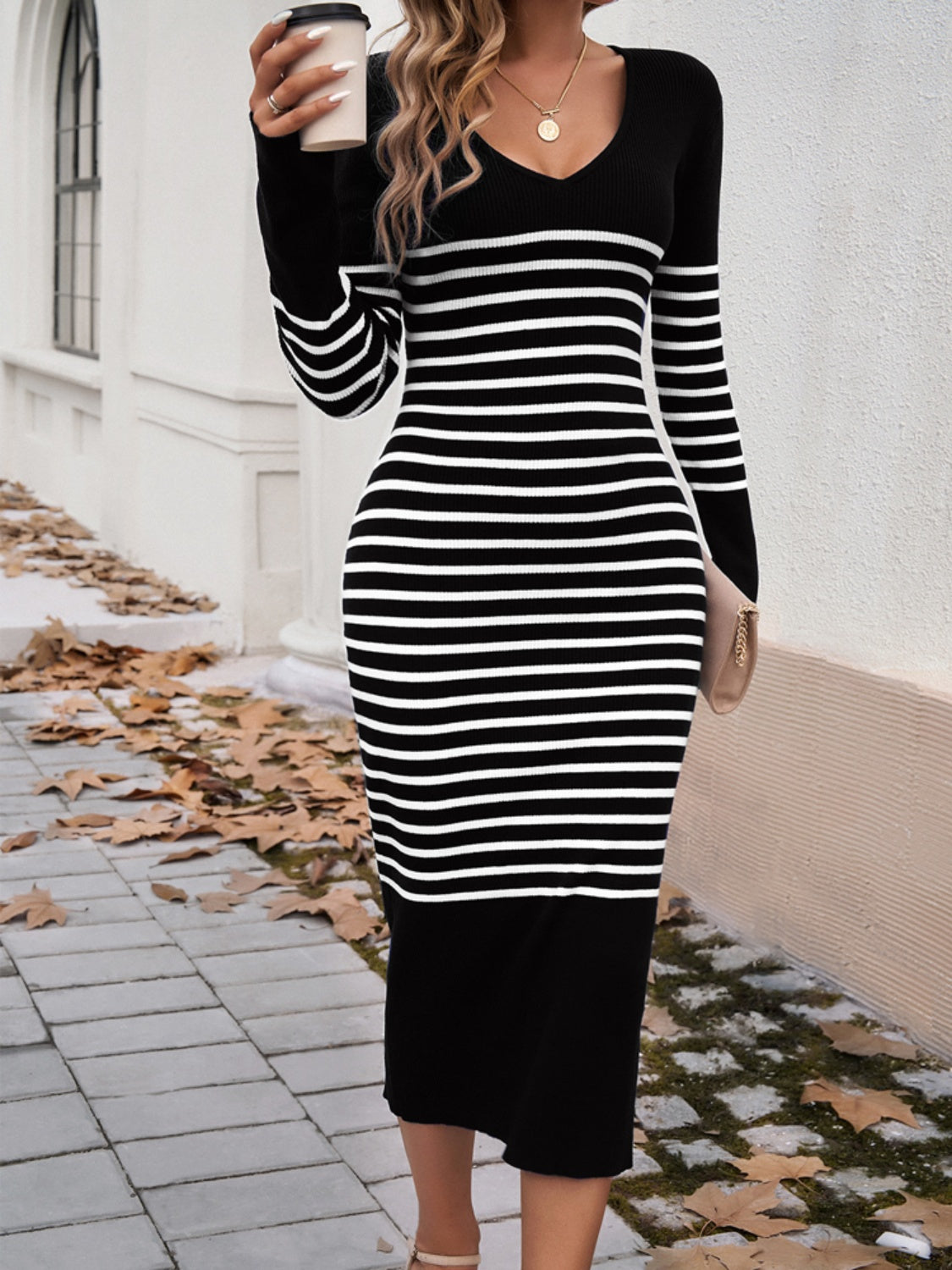 Striped Sweater Dress