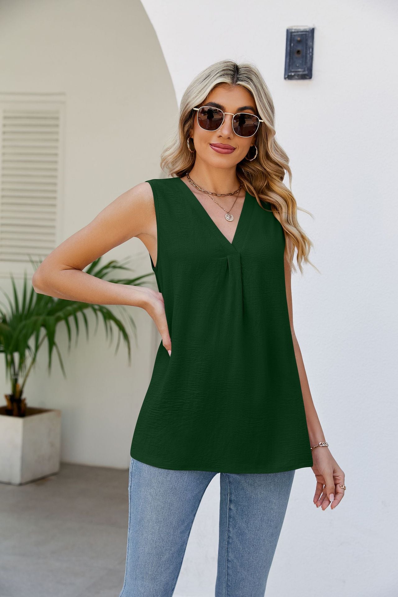 V-Neck Tunic Tank Top