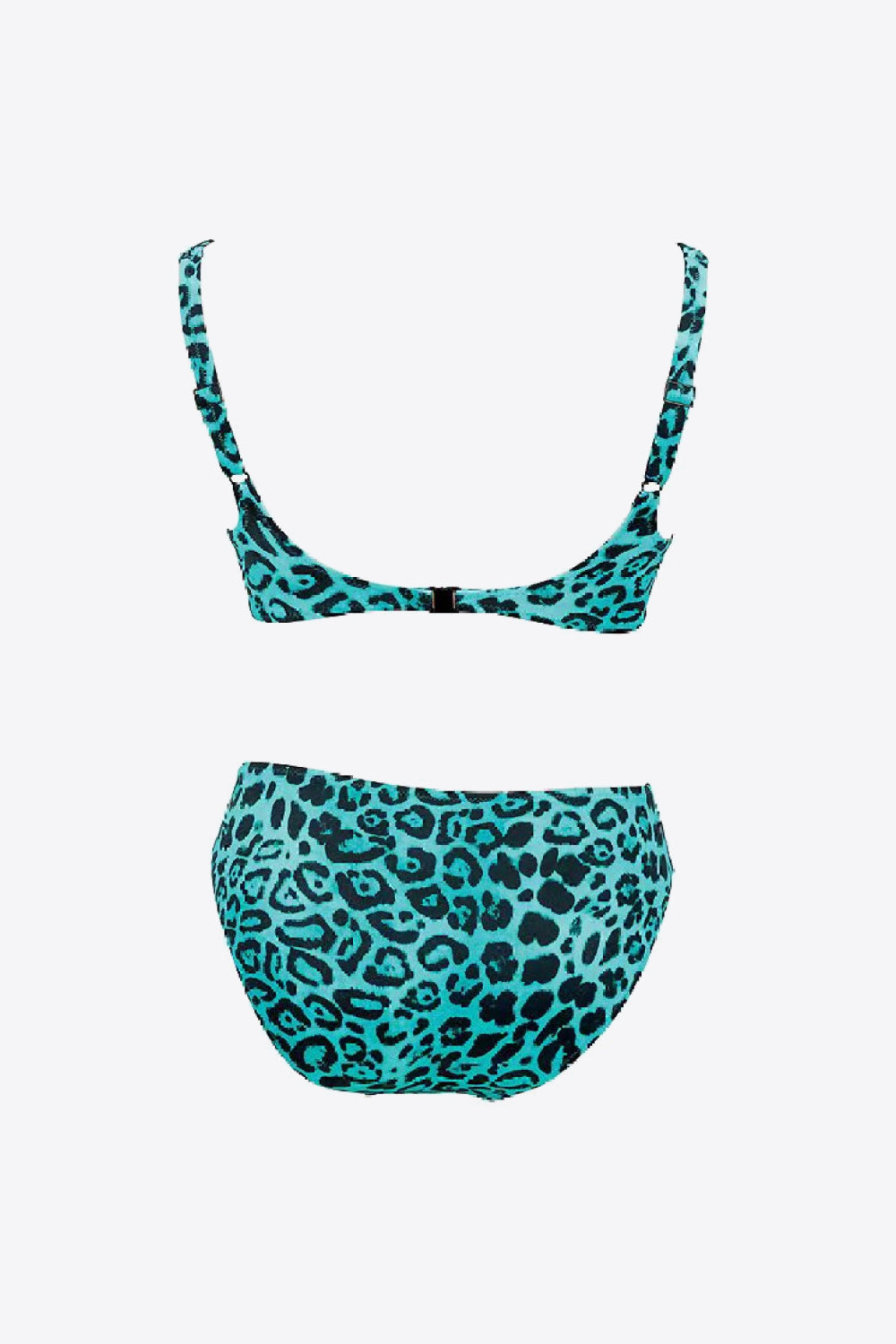 Mid Waist Leopard Bikini Set