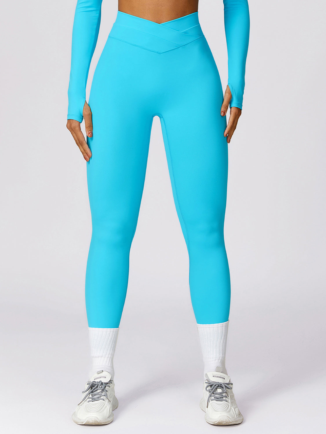 High Waist Active Leggings Sky Blue