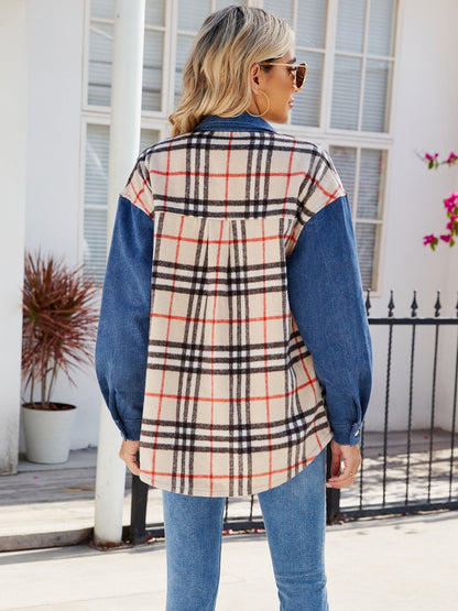 Plaid Denim Jacket