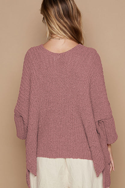 POL Open Front Sweater Cardigan with Pockets