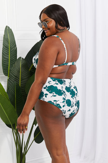 Forest Green High-Waisted Twist Bikini