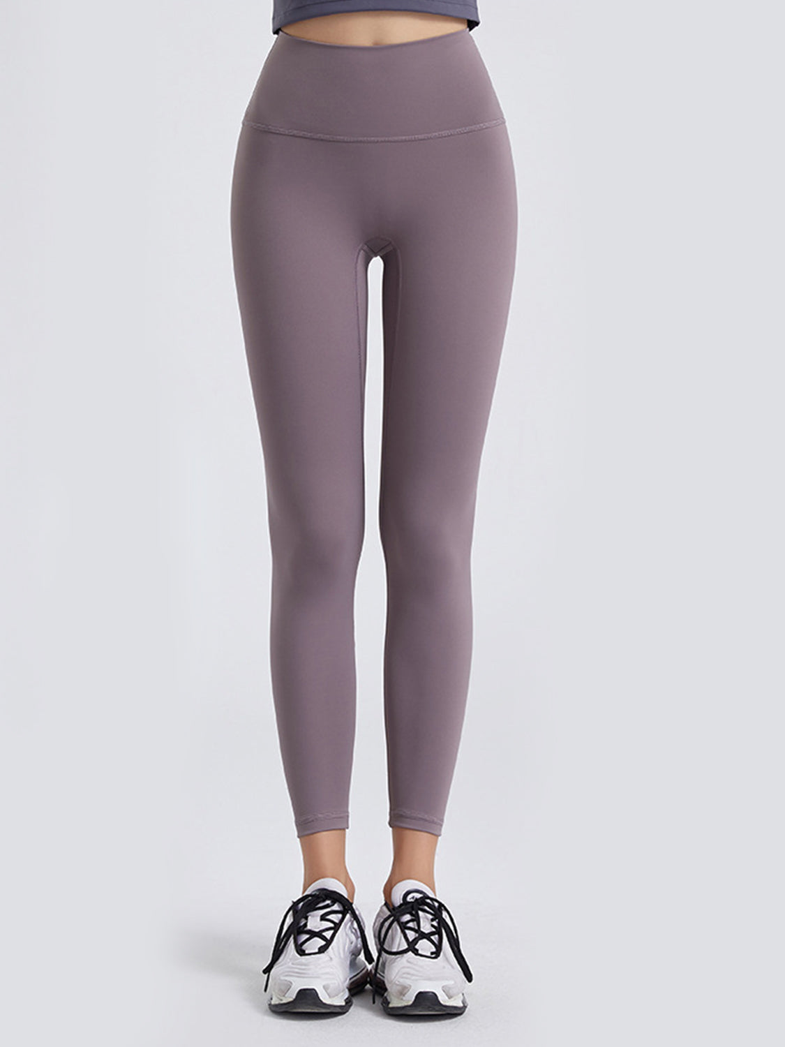 Wide Waistband Sports Leggings Lilac