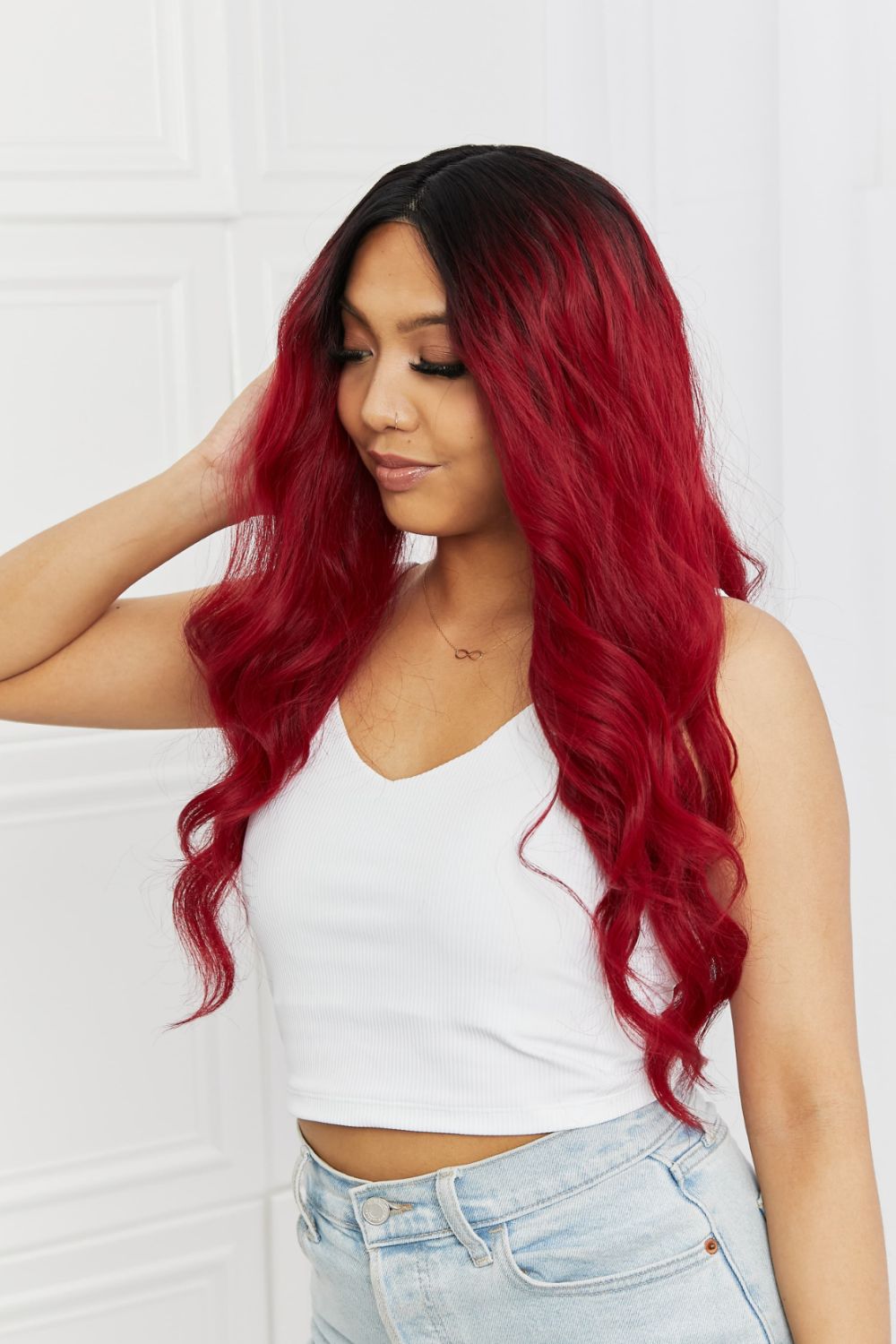 24" Long Wavy Lace Front Wig