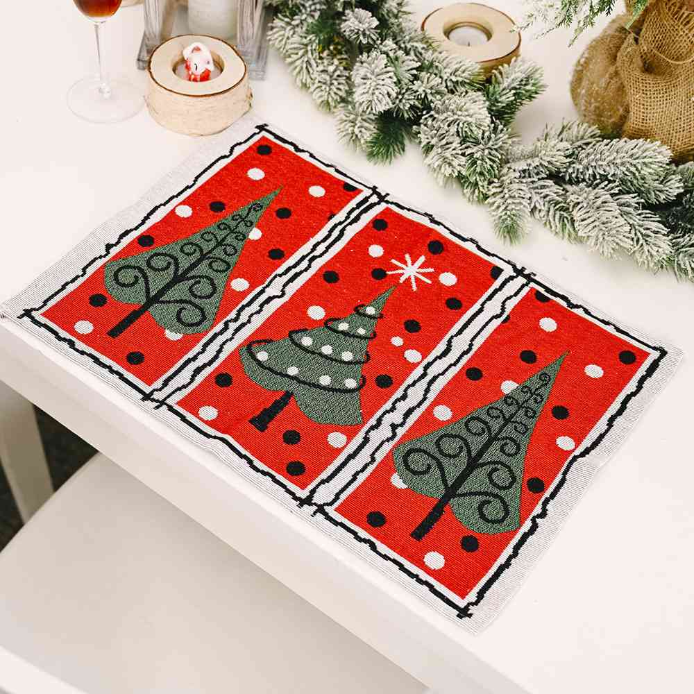 Assorted Christmas Placemats for Women Tree One Size