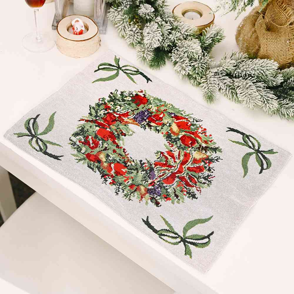 Assorted Christmas Placemats for Women Wreath One Size