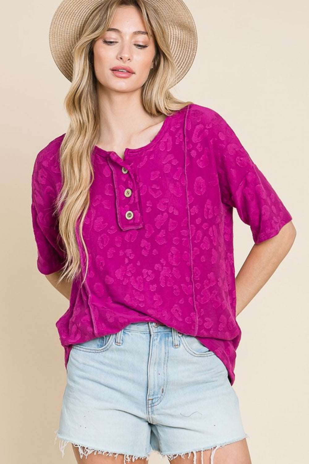 Bohemian Animal Textured Top