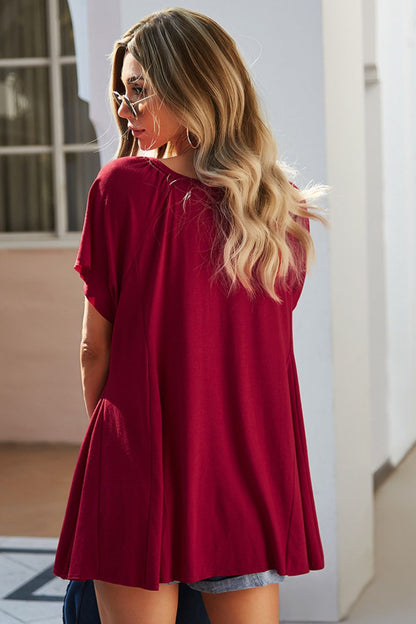 Button-Up Puff Sleeve Top