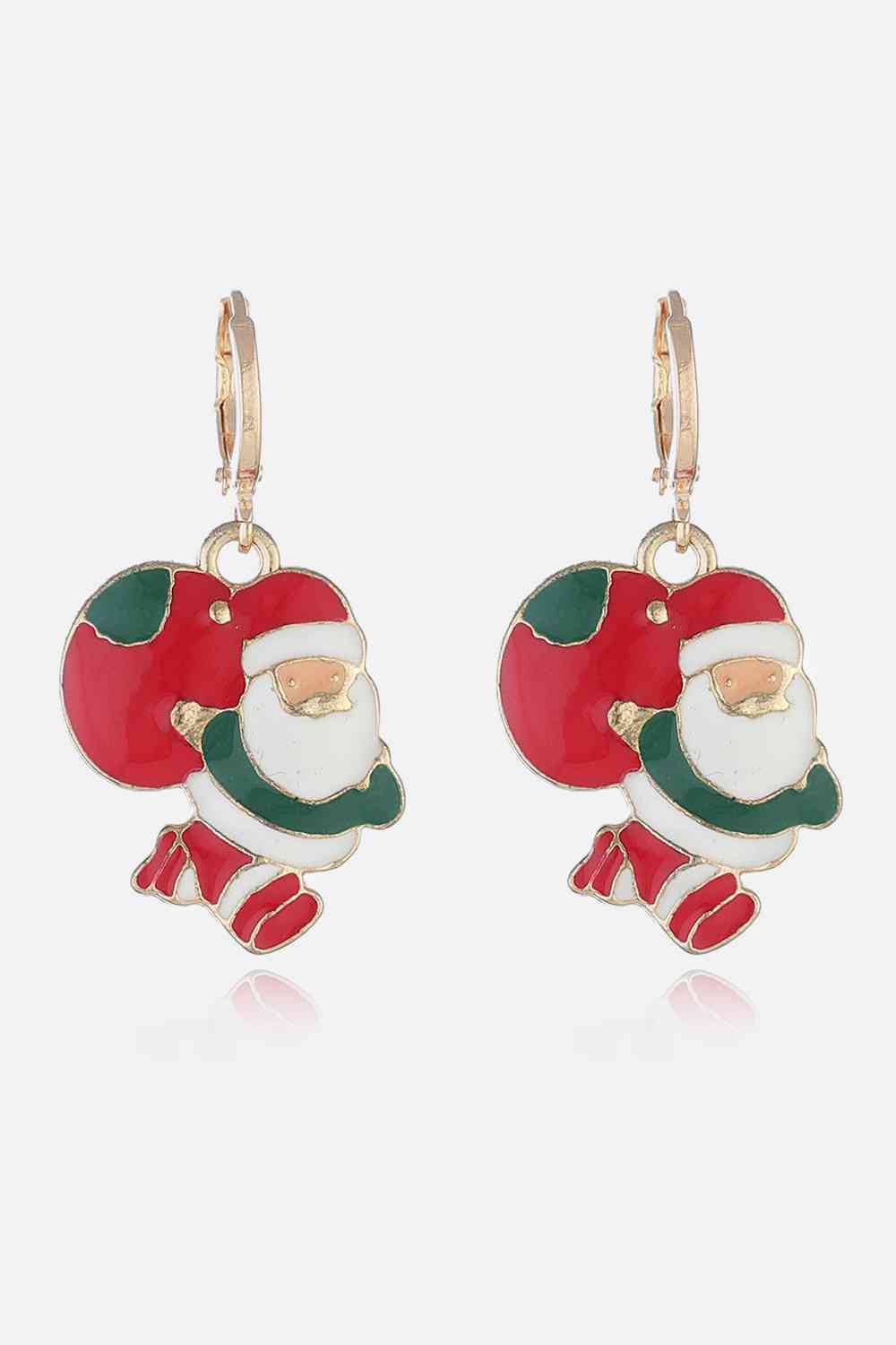 Christmas Alloy Earrings for Women Style F One Size