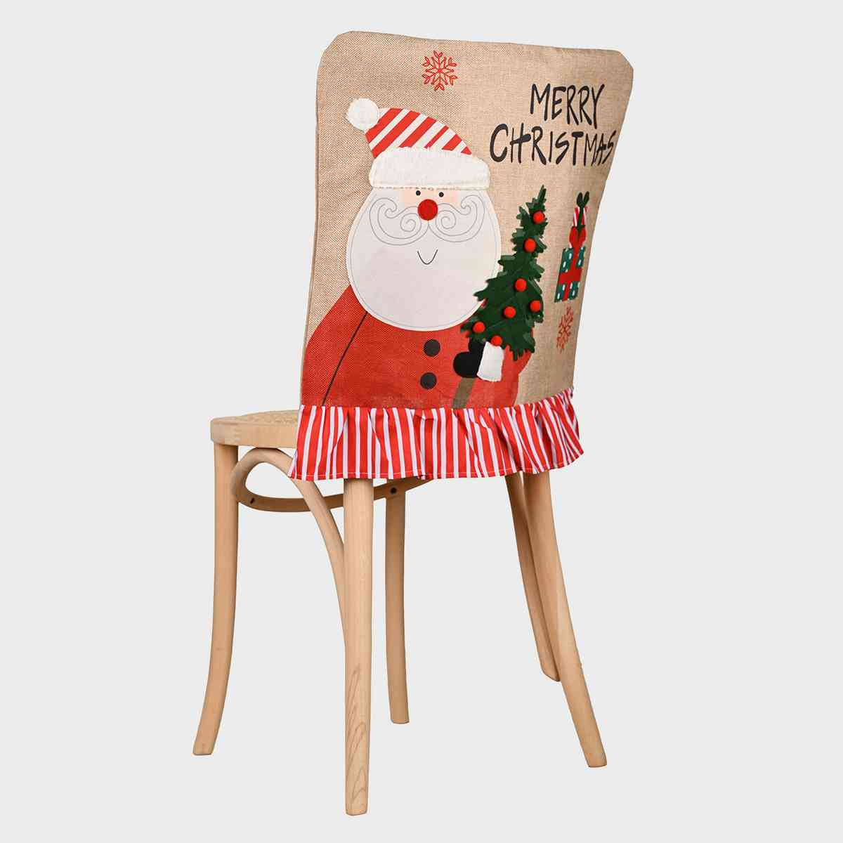 Christmas Chair Cover for Women Deep Red One Size