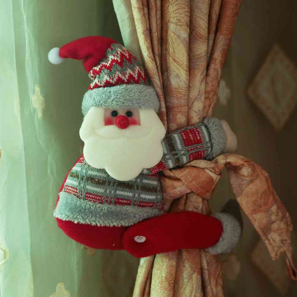 Christmas Doll Curtain Buckle for Women Santa One Size