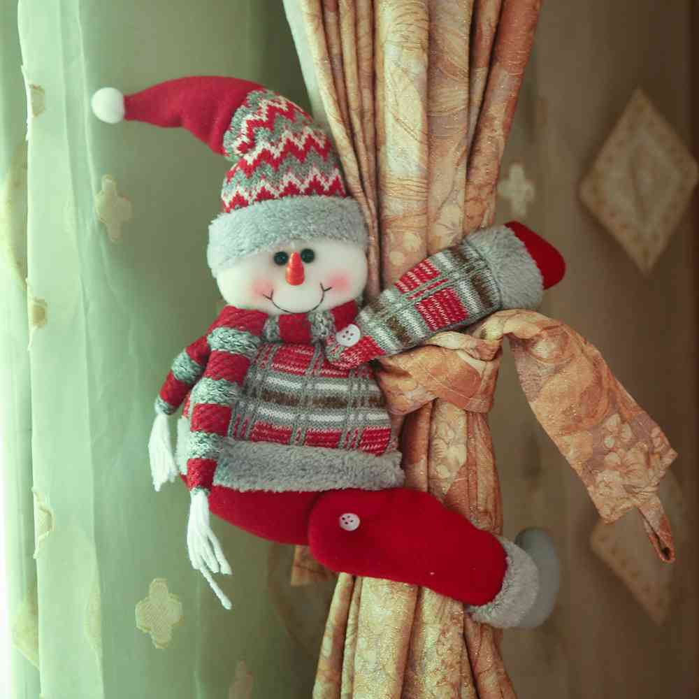 Christmas Doll Curtain Buckle for Women Snowman One Size