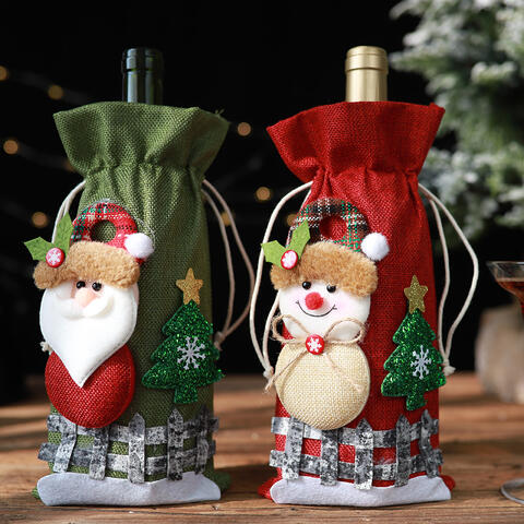 Christmas Doll Wine Bottle Covers for Women
