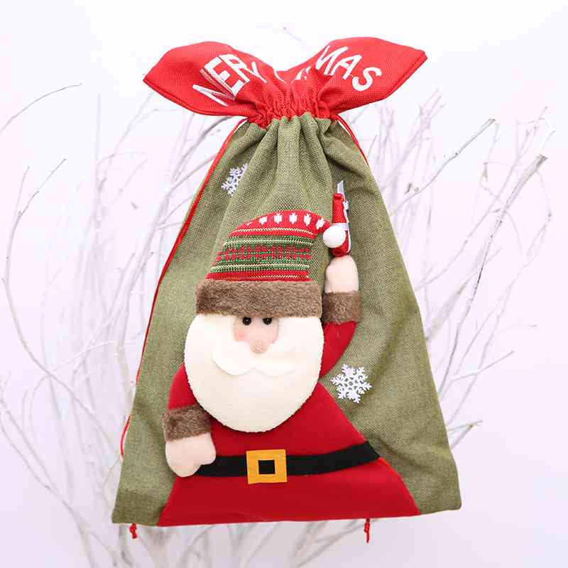 Christmas Drawstring Gift Bag for Women Sage One Size