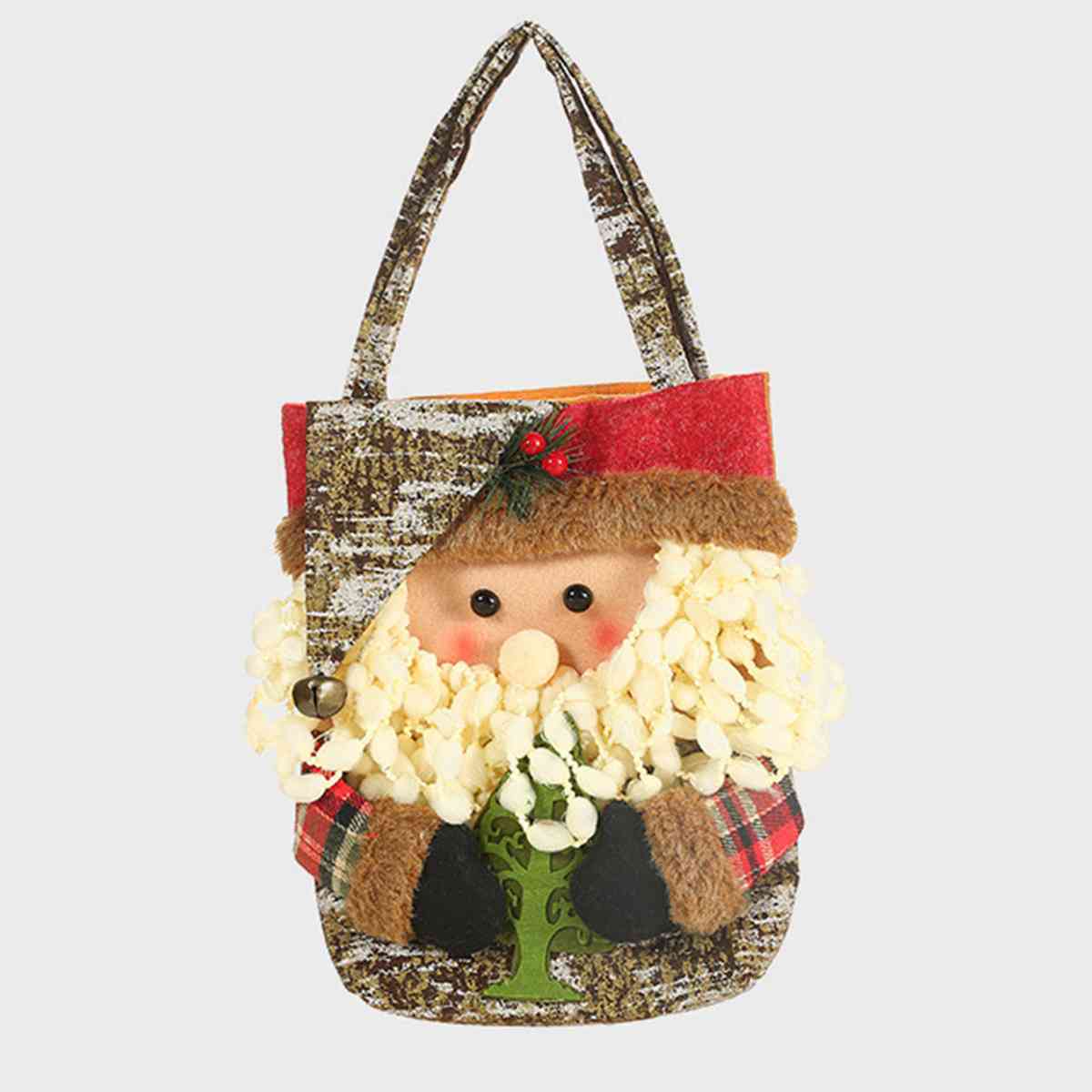 Christmas Gnome Gift Bag for Women Pastel Yellow One Size