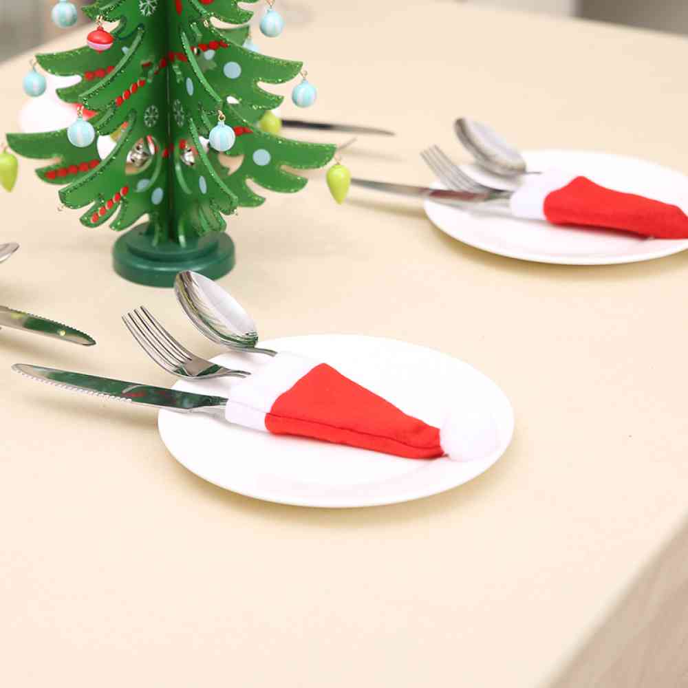 Christmas Hat Cutlery Holders for Women