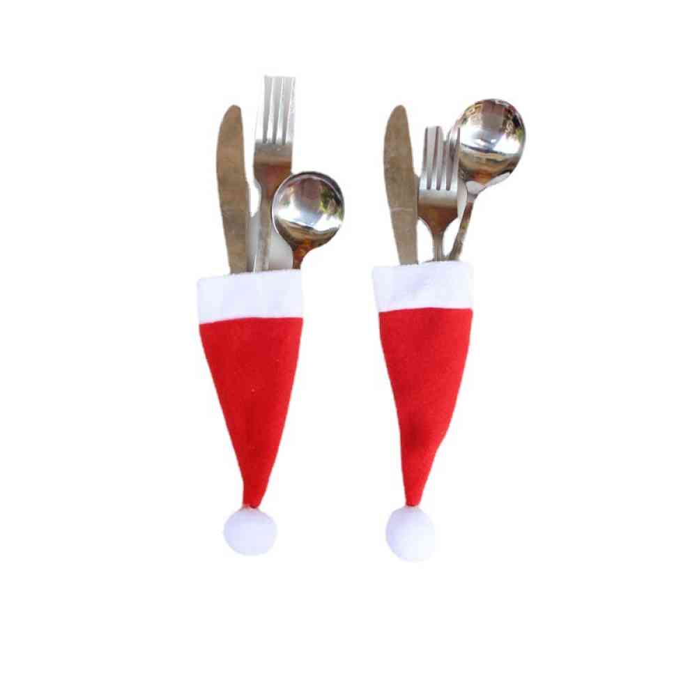 Christmas Hat Cutlery Holders for Women