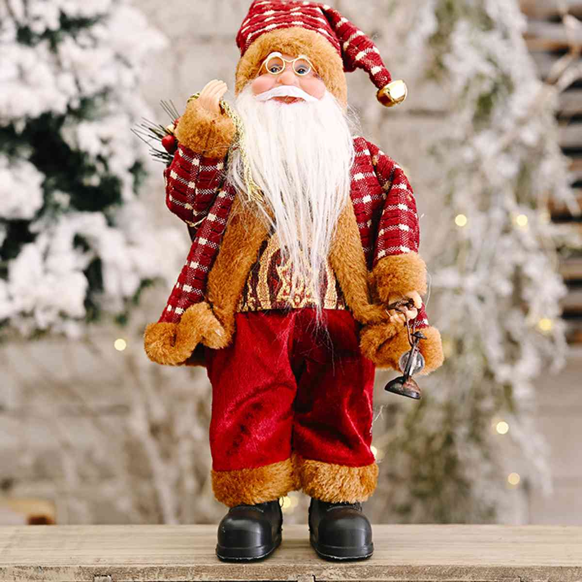 Christmas Santa Claus Gnome for Women Deep Red One Size