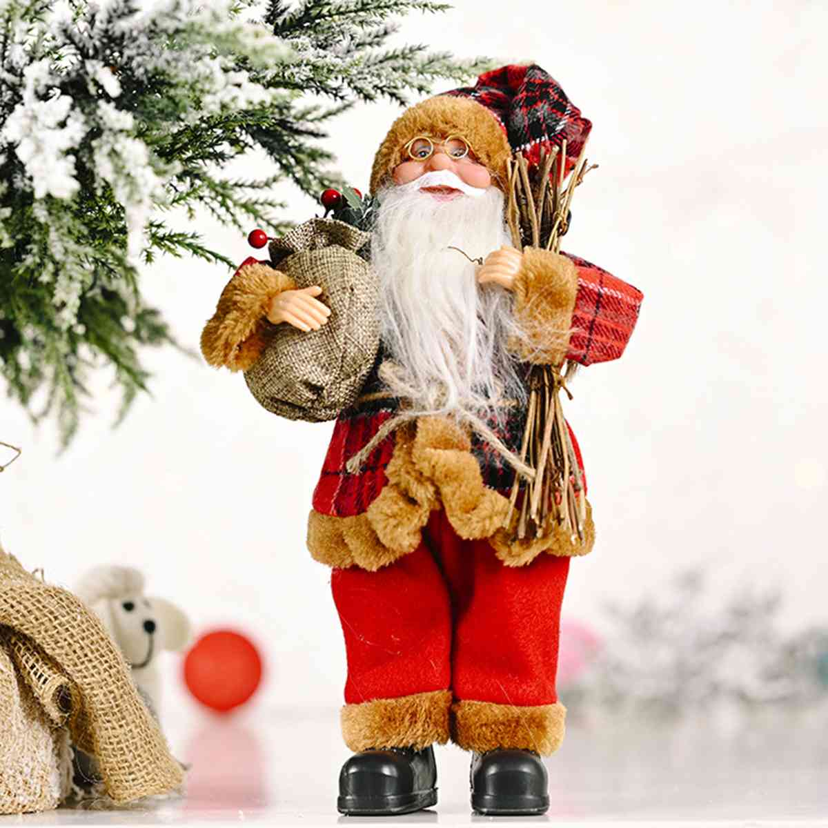 Christmas Santa Claus Gnome for Women Camel One Size