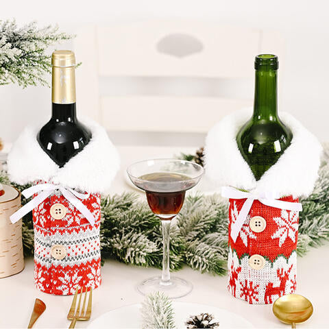 Christmas Snowflake Wine Bottle Cover for Women