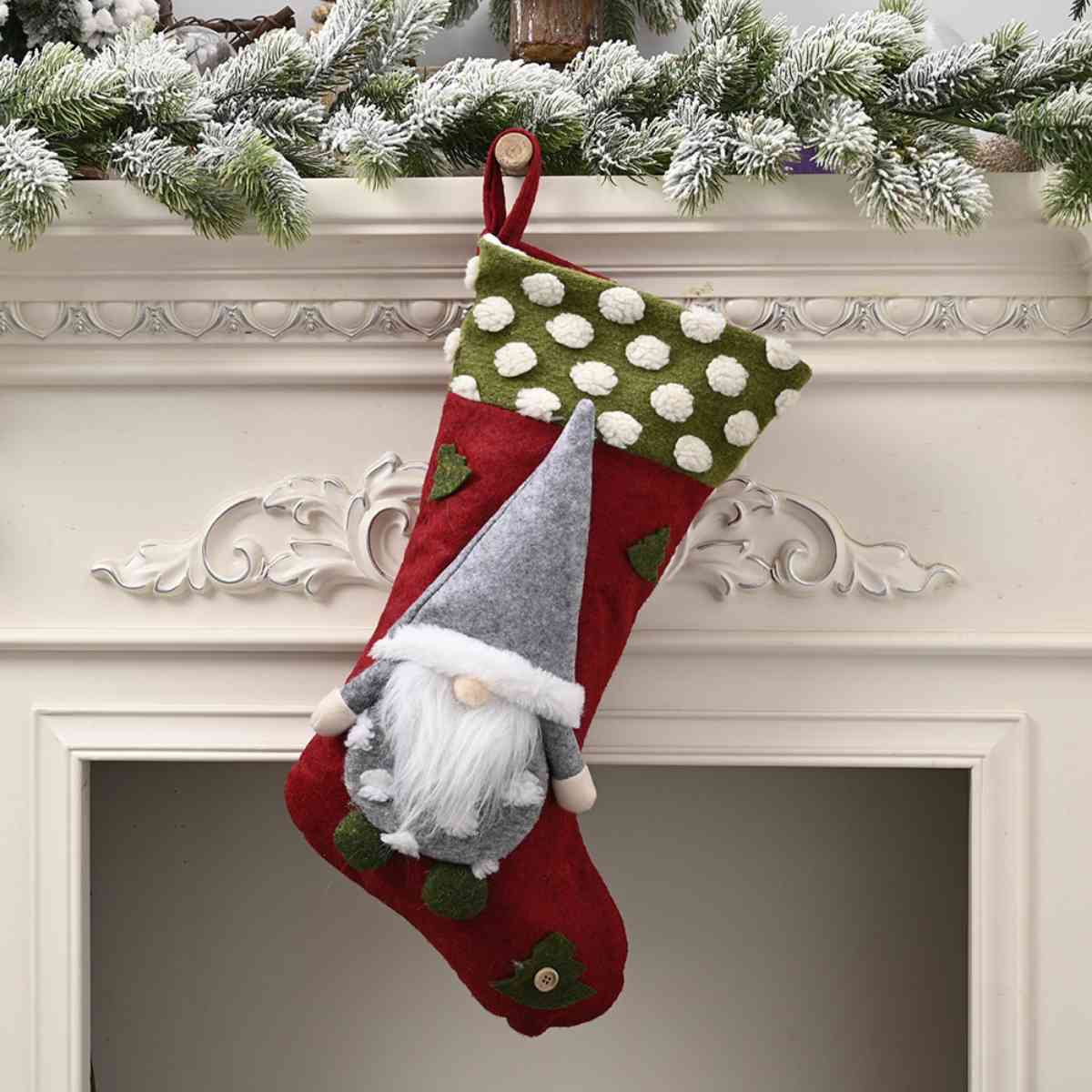 Christmas Stocking Hanger for Women Charcoal One Size