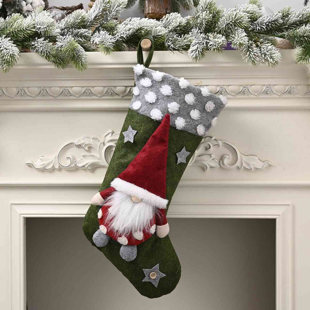Christmas Stocking Hanger for Women Deep Red One Size