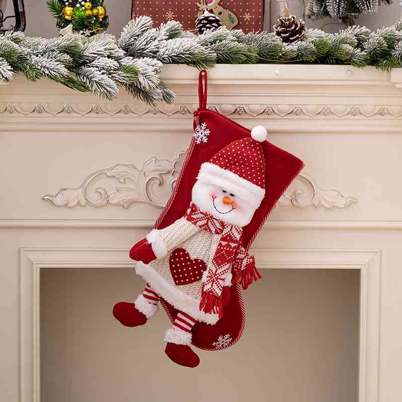 Christmas Stocking Hanger for Women Snowman One Size