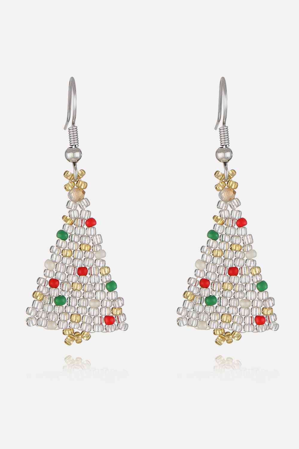 Christmas Tree Earrings for Women Transparent One Size
