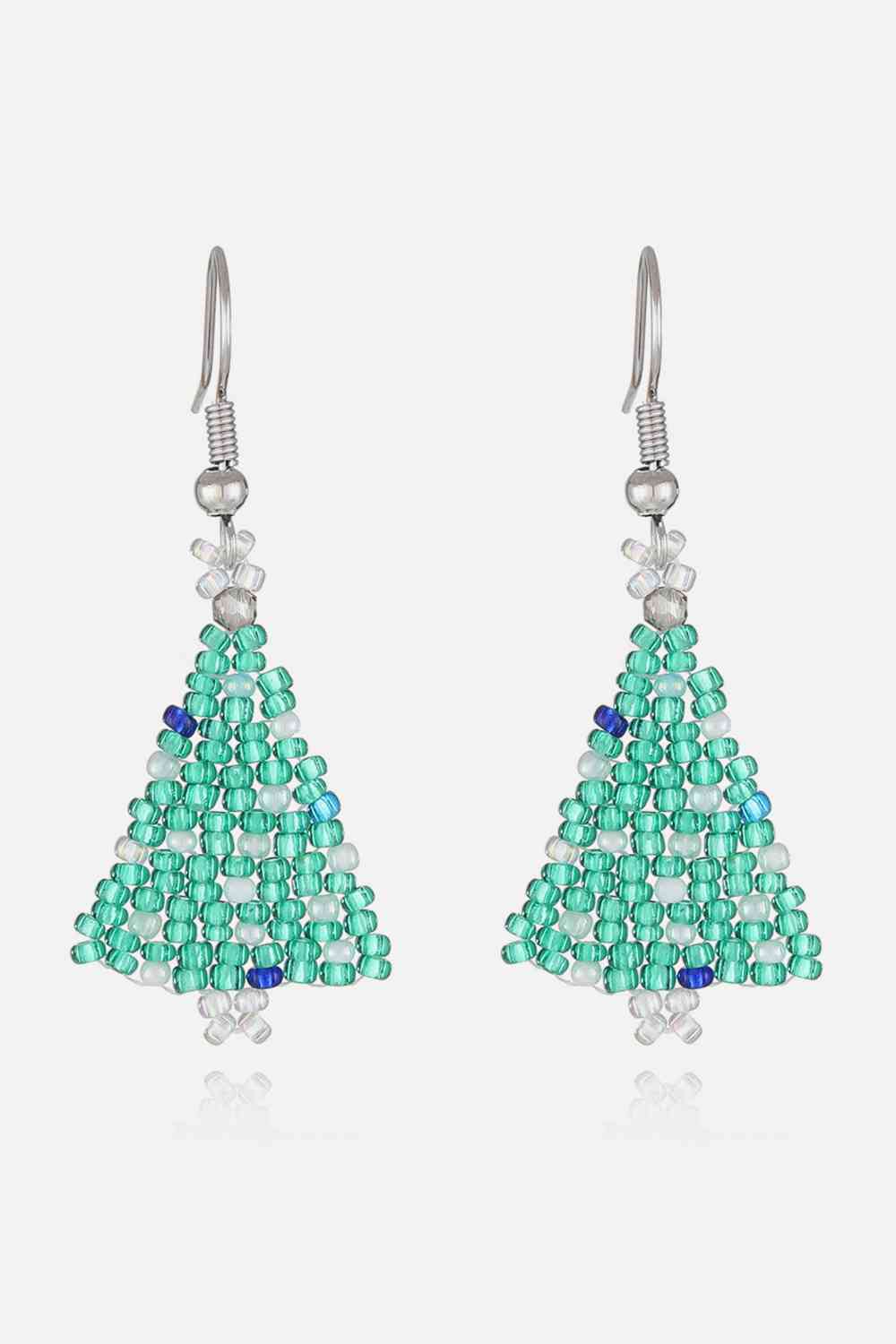Christmas Tree Earrings for Women Teal One Size