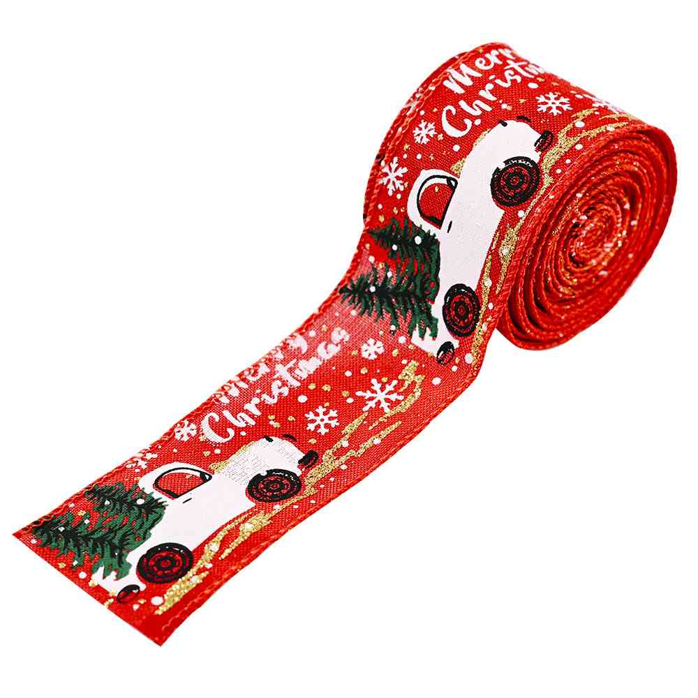 Christmas Tree Ribbon for Women Red One Size