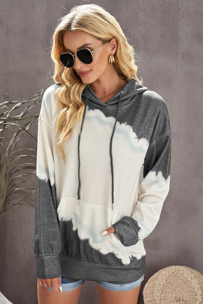 Color Block Tie-Dye Hoodie