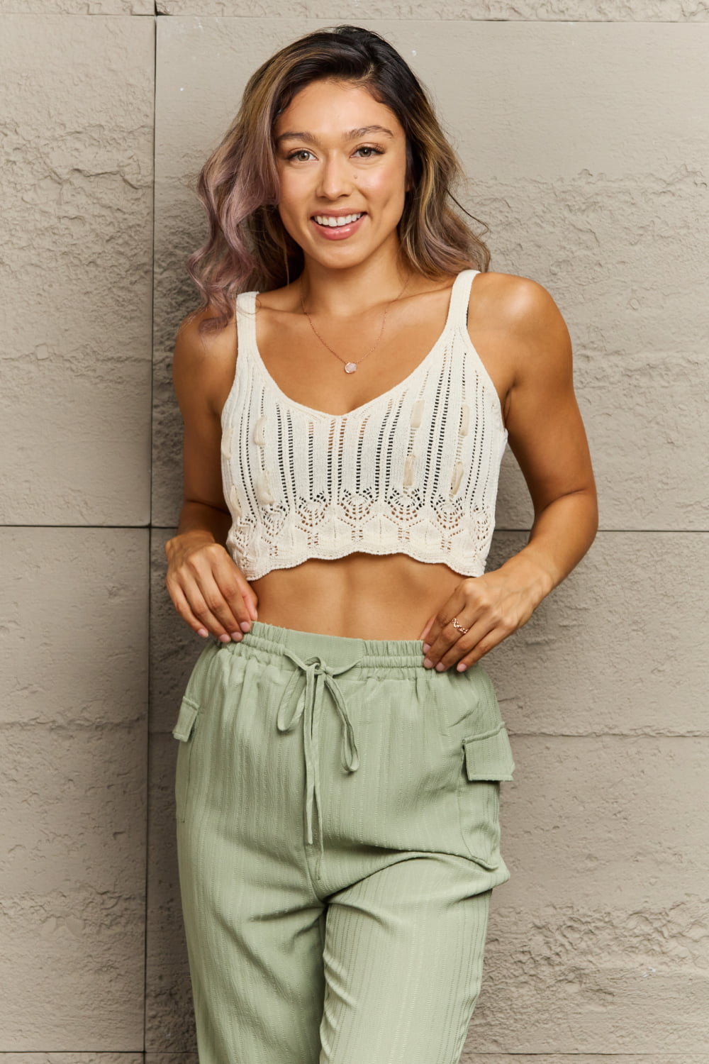 Cozy Cropped Sweater Tank Top