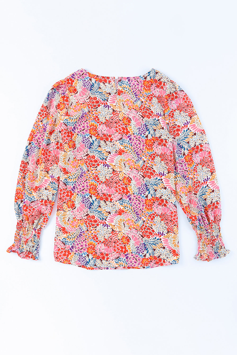 Floral Puff-Sleeved Print Blouse