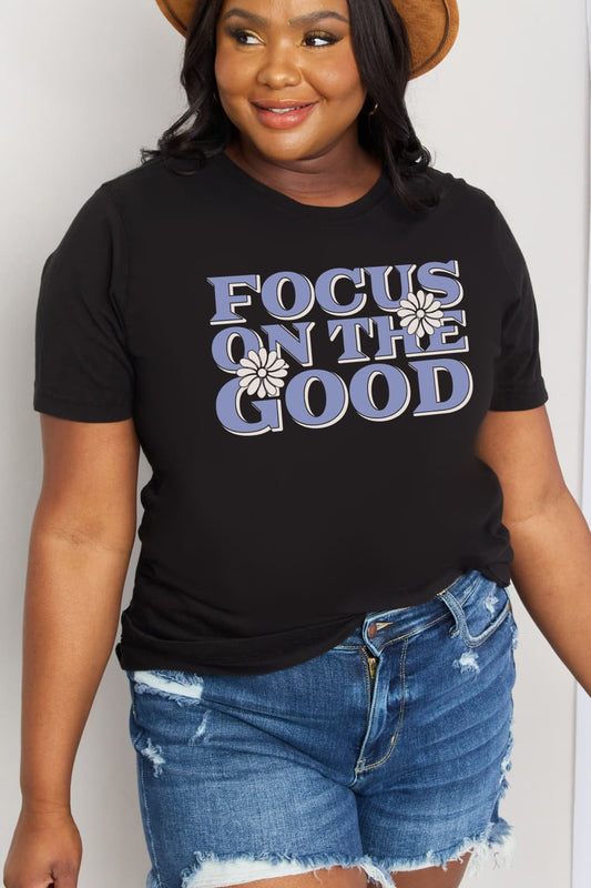 Focus on the Good Women's Graphic Tee Black