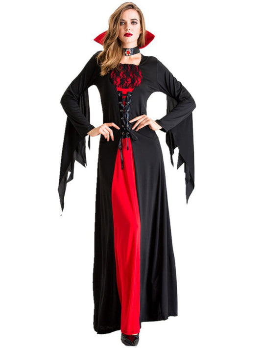 Halloween Ghost Bride Cosplay Retro Costume Black
