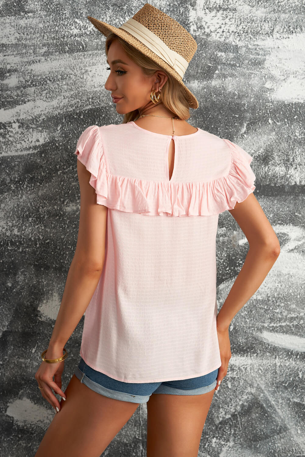 Lace Trim Short Sleeve T-Shirt