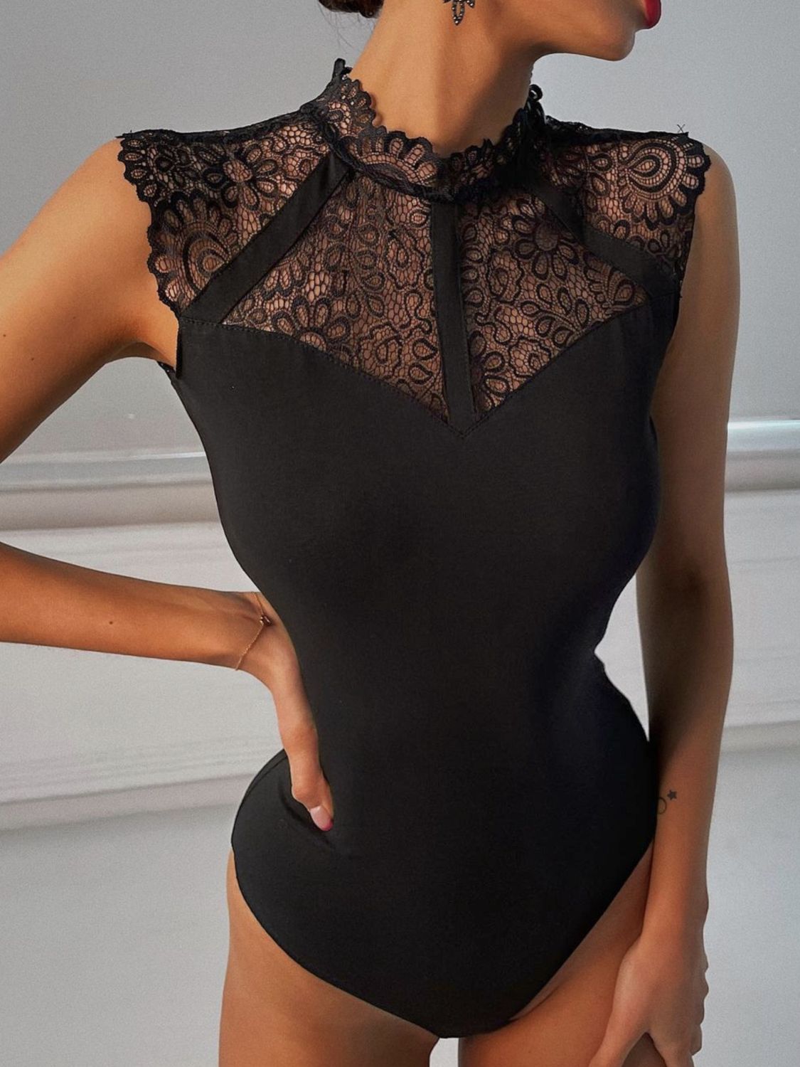 Lace Yoke Bodysuit