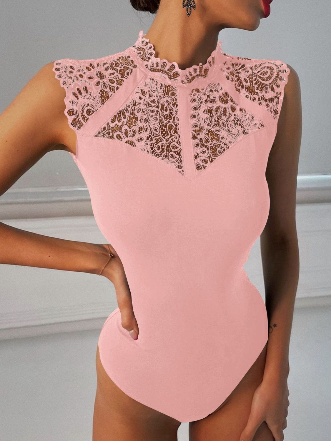 Lace Yoke Bodysuit