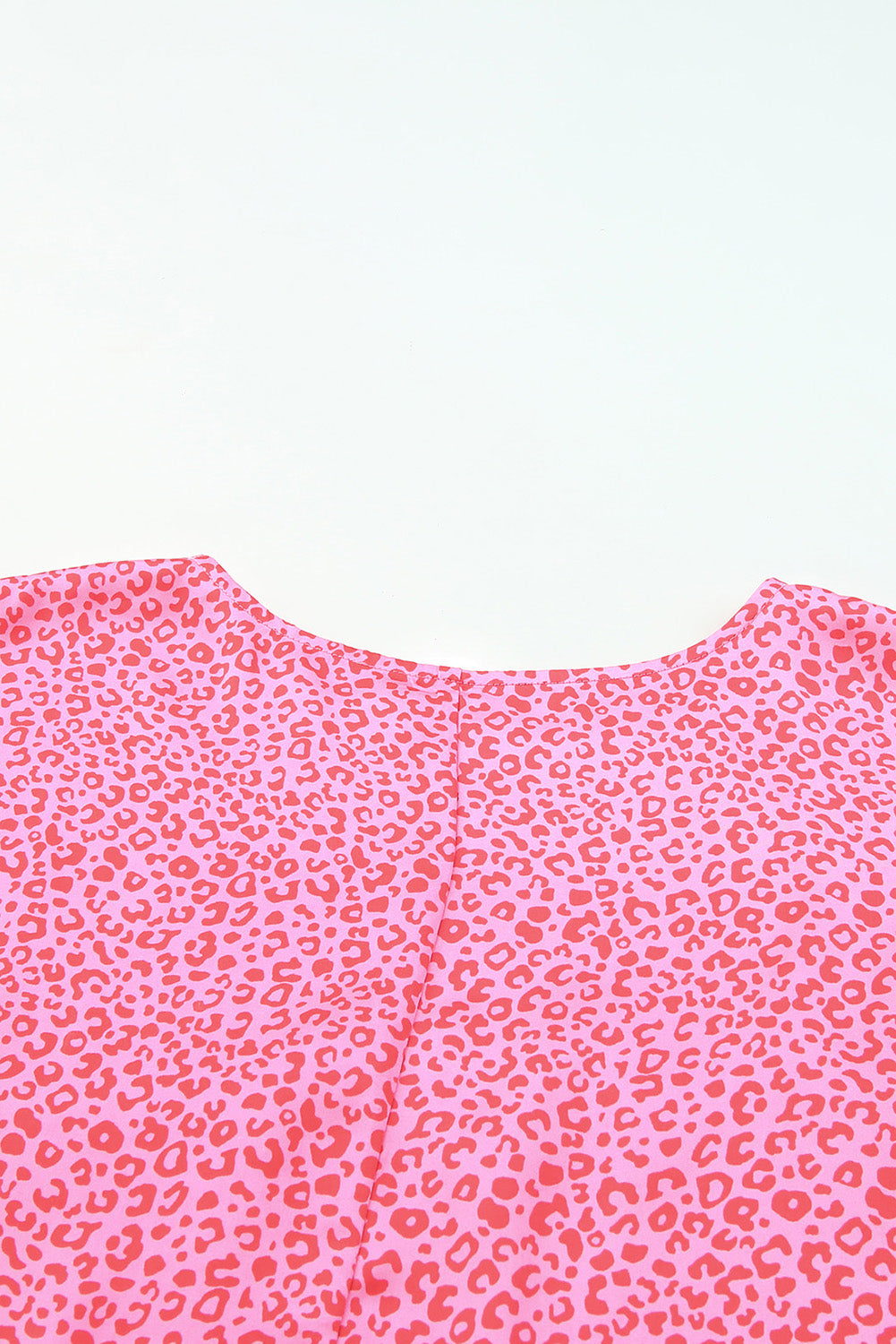 Leopard Print Smocked Flounce Sleeve Top