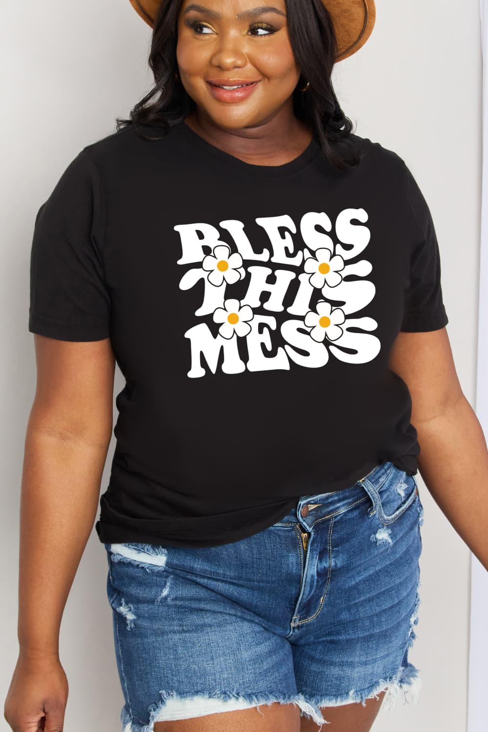 Love Full Size Bless This Mess Graphic Cotton Tee